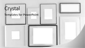  Presentation with square wall frame - Slide deck featuring simple tempaltes - blank picture frame template set background and a light gray colored foreground