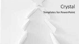  Presentation with christmas tree - Slide deck enhanced with simple tempaltes - handmade christmas tree cut background and a white colored foreground