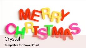  Presentation with title - Theme with simple text merry christmas background and a  colored foreground