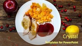  Presentation with thanksgiving - Theme having simple-thanksgiving-plate-with-turkey background and a tawny brown colored foreground