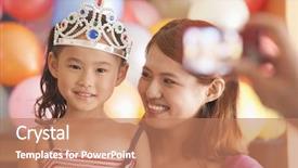  Presentation with daughter - Presentation theme consisting of simple themes - mother and daughter having their background and a coral colored foreground