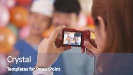  Presentation with father birthday - Cool new slide deck with toilet paper roll on wall backdrop and a light gray colored foreground