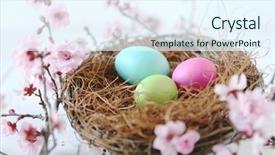  Presentation with horticulture spring easter - Colorful presentation theme enhanced with simple themes - spring easter holiday themed still backdrop and a  colored foreground