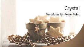  Presentation with vintage christmas - Beautiful PPT layouts featuring simple themes - vintage christmas decoration and sugar backdrop and a white colored foreground