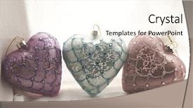  Presentation with minimalistic - Audience pleasing PPT theme consisting of simple themes - vintage glass christmas decoration backdrop and a cream colored foreground