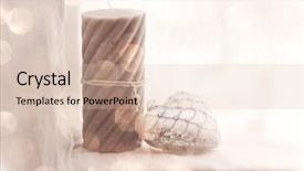  Presentation with minimalistic - PPT theme enhanced with simple themes - vintage glass christmas decoration background and a lemonade colored foreground