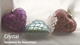  Presentation with minimalistic - PPT layouts featuring simple themes - vintage glass christmas decoration background and a gray colored foreground