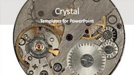  Presentation with title - Presentation enhanced with simple title - close view of watch mechanism background and a gray colored foreground