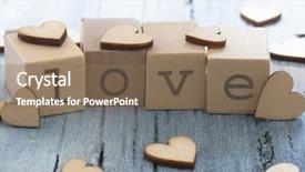  Presentation with title - PPT theme with simple title - love concept background and a violet colored foreground