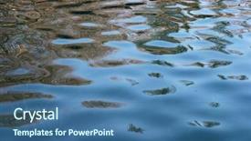  Presentation with clean water - PPT theme consisting of simple wave green - clean water surface of lake background and a ocean colored foreground