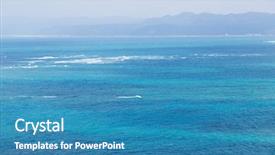  Presentation with hydrologic sea level rise - Cool new slide set with simple wave green - clear sea backdrop and a  colored foreground