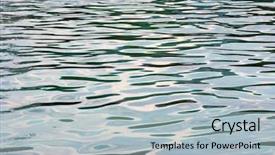  Presentation with simple green - Cool new slides with simple wave green - closeup of a waving water backdrop and a light blue colored foreground
