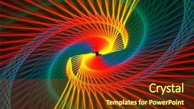  Presentation with rainbow wave - Amazing slide set having simple wave green - fractal spiral rainbow backdrop and a tawny brown colored foreground