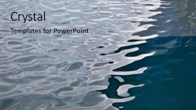  Presentation with sea water - Amazing theme having simple wave green - open water surface backdrop and a  colored foreground