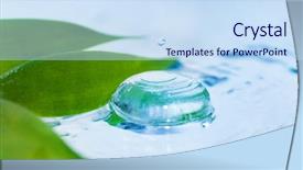  Presentation with detox green smoothies still life - PPT theme featuring simple wave green - spa still life shallow dof background and a sky blue colored foreground