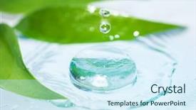  Presentation with life - Cool new presentation with simple wave green - spa still life shallow dof backdrop and a cool aqua colored foreground