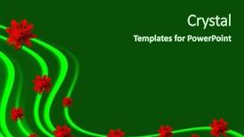  Presentation with floral - Beautiful slide deck featuring simple wave green - spring floral design backdrop and a  colored foreground