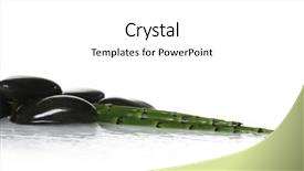  Presentation with water disinfectant - Slide set enhanced with simple wave green - stones reeds in water background and a white colored foreground