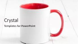  Presentation with simple - Beautiful PPT layouts featuring simple white cup with red backdrop and a white colored foreground