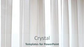  Presentation with ripples - PPT theme featuring simple-white-curtain-with-folds background and a sky blue colored foreground