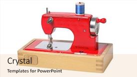  Presentation with wood simple - Theme having simple wood and metal sewing background and a  colored foreground