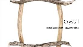  Presentation with rustic wood wooden frame - Amazing PPT layouts having simple wooden sticks frame isolated backdrop and a white colored foreground
