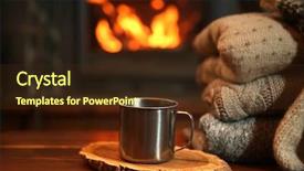  Presentation with knitted clothes - Slide set consisting of simplicity - knitted clothes on table background and a wine colored foreground