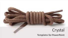  Presentation with pair - Colorful slides enhanced with simplicity - pair of brown shoelaces isolated backdrop and a light gray colored foreground