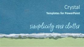  Presentation with clutter - Theme having simplicity-over-clutter-inspirational-concept background and a teal colored foreground