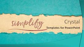  Presentation with paper - Beautiful slides featuring simplify-reminder-pragmatic-declutter backdrop and a lemonade colored foreground