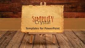  Presentation with inspirational - PPT theme with simplify-reminder-pragmatic-declutter background and a gold colored foreground
