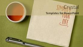  Presentation with inspirational - PPT theme consisting of simplify-your-life-inspirational-note background and a  colored foreground