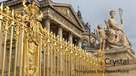 Presentation with versailles - Cool new PPT layouts with simply versailles in france backdrop and a coral colored foreground
