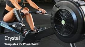  Presentation with indian child unity handicapped - Colorful presentation theme enhanced with simulation - cropped photo of handicapped sportswoman backdrop and a dark gray colored foreground