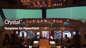  Presentation with flight simulation - Theme with simulation - inside of homemade flight simulator background and a tawny brown colored foreground