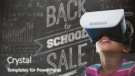  Presentation with virtual learning - Audience pleasing PPT layouts consisting of simulation learning - close up of girl using backdrop and a  colored foreground