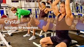  Presentation with men and women working in harmony - Audience pleasing theme consisting of simulation training - group of strong men working backdrop and a  colored foreground