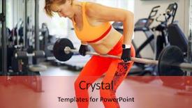  Presentation with orange life buoy splash water - Slide deck with simulation training - middle-aged woman in orange lifts background and a red colored foreground