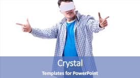  Presentation with simulation - Presentation theme having simulation training - young man wearing virtual reality background and a teal colored foreground