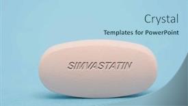  Presentation with pharmaceutical - PPT layouts enhanced with simvastatin-pharmaceutical-medicine-pills-tablet background and a light blue colored foreground