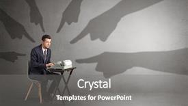  Presentation with shadow - Amazing theme having sin - shadow hand pointing backdrop and a gray colored foreground