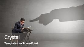  Presentation with shadow - Beautiful presentation theme featuring sin - shadow hand pointing backdrop and a gray colored foreground