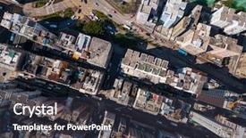  Presentation with hong kon - PPT theme featuring sin city - hong kong downtown background and a  colored foreground