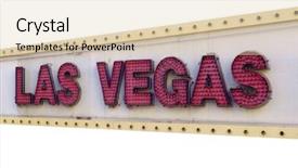  Presentation with las vegas sign - PPT theme having sin city - las vegas sign background and a lemonade colored foreground