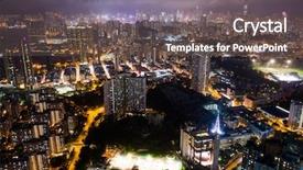  Presentation with hong kong - Beautiful presentation featuring sin city - top view of hong kong backdrop and a tawny brown colored foreground