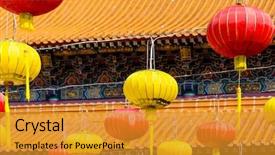  Presentation with hong kong - Colorful slide deck enhanced with sin temple in hong kong backdrop and a gold colored foreground