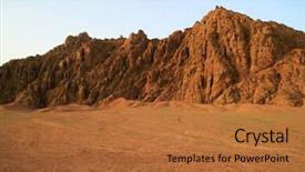  Presentation with mountain - Theme enhanced with sinai mountains at sunset background and a red colored foreground
