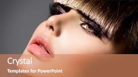  Presentation with girl model - Slide set with sine - fringe fashion model girl background and a coral colored foreground