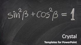  Presentation with chalk - Presentation theme having sine - pythagorean trigonometric identity handwritten background and a dark gray colored foreground