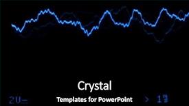  Presentation with blue music - Amazing slide deck having sine wave - blue oscilloscope trace of music backdrop and a black colored foreground